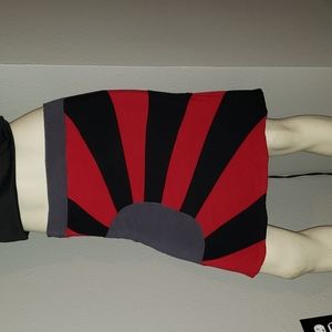Red and black skirt